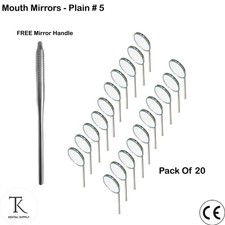 Diagnostik Instrumente Mundspiegel Plain Zahnheilkunde Examination - Pack Of 20 