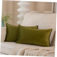 12x20 Pillow Covers Set of 2 Decorative Throw 20" x 12" Pack of 2 Olive