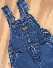 Oshkosh B  gosh vintage boys girls denim overalls 4T Made in USA Vestbak