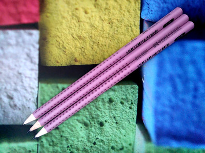 3 Faber-Castell Grip 2001  Bleistifte 2 B  Edition ''Rose Shadow''