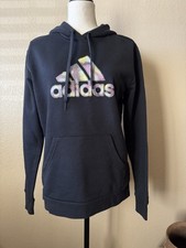 Adidas Two Tone Graphic Black Sweatshirt Hoodie Size M - NEW WITH TAGS
