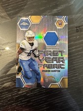 2025 Omarion Hampton Topps Chrome First Year Fabric Relic Rookie Card #FYF-OH