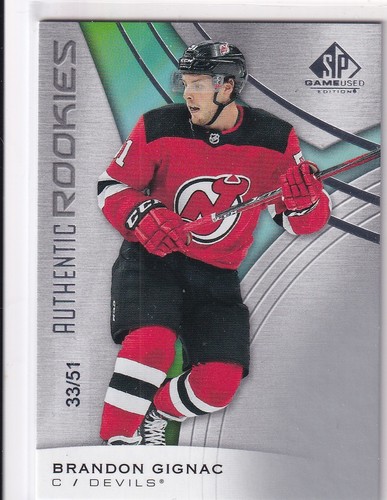 19/20 UD SP GAME USED BRANDON GIGNAC TRUE RC ROOKIE /51 #112