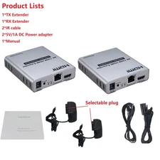 NEW HDMI 393ft/120m Extender over Cat 5e/6 Ethernet Converter Splitter 4k 1080p