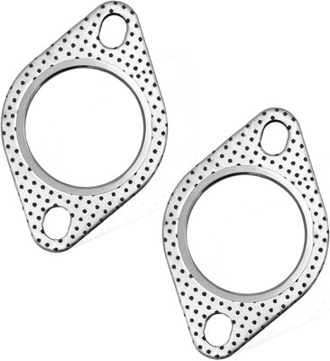 2 PCS Car Exhaust Gasket, 2 Inch 2-Bolt Flange Gasket 2 