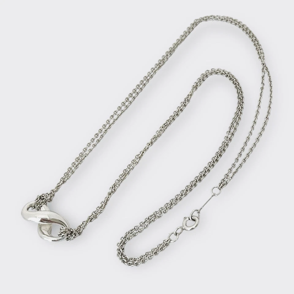 Auténtico Collar Tiffany & Co. - Collar Infinito Doble Cadena Foto 4 de 4