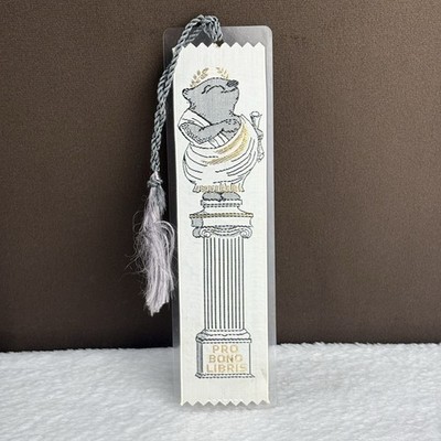 Vtg 1970s 'Pro Bono Libris' Scholar Quality Industries Woven Ribbon Bookmark