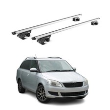 Dachträger Grundtäger für Skoda Fabia Scout 2007-2014 5 tür 90kg Alu Grau 2x ABE