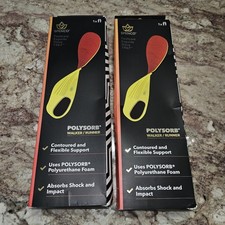 2 Pair Spenco PolySorb Sport Shoe Insoles Inserts Wmn's 9-10.5/Men's 8-9.5