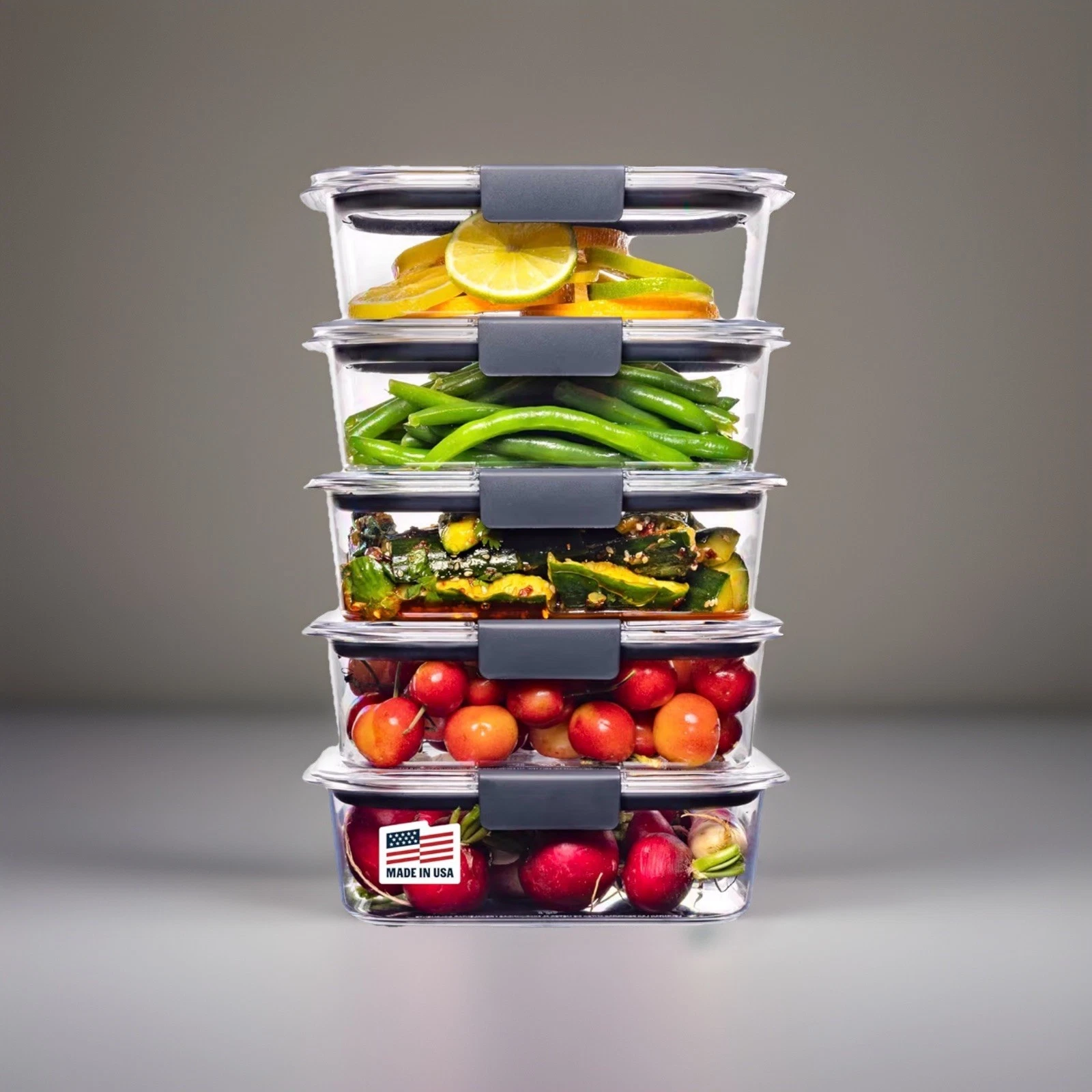 Plastic Food Storage Containers BPA Free Airtight Lids Ideal for Lunch Meal