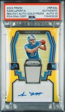 2023 Sam Laporta Prizm Gold Rookie Patch Auto Rpa /10 SSP PSA AUTO 10 SSP 🔥🔥🔥