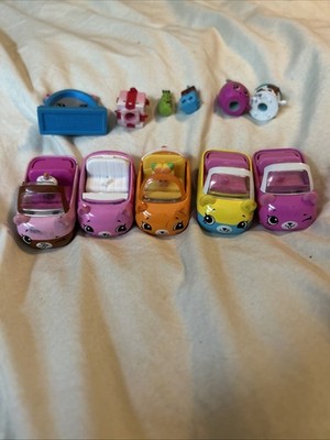 Shopkins Cutie Cars Moose LOT OF 5 Die Cast Metal Cars Some Shopkins