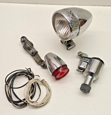 Vintage Bicycle Soubitez Dynamo Rear Light,Miller Head Lamp and Cable