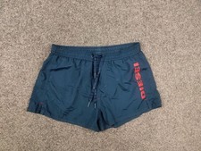 Diesel Beachwear Short blue shorts with logo Shorts Vintage Y2K Style