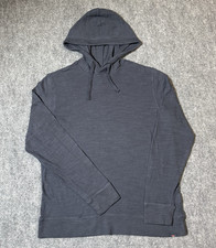 Faherty Sunwashed Slub Hoodie Mens M Navy Midweight 100 Organic Cotton Comfort