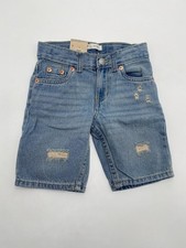 Levi's 511 Slim Fit Boys Adjustable Waistband Distressed Denim Shorts