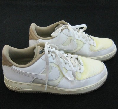 NIKE Air Force One Men's (Size 12) White Leather Basketball Shoes Low Top 2024