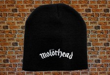 Image of Motorhead - White Logo Embroidered Official Knitted Unisex Adults Beanie
