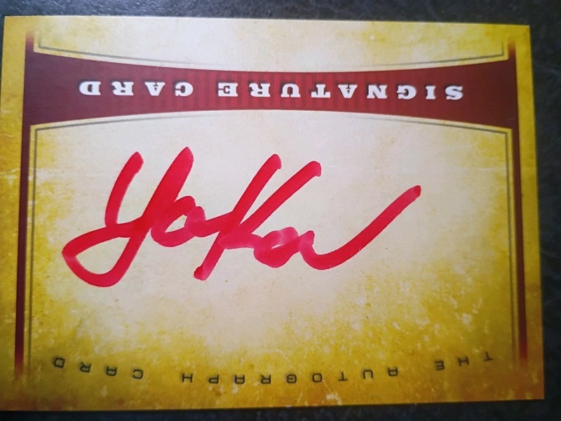 YAKOV SMIRNOFF Hand Signed Autograph CARD - COMIC & ACTOR - NIGHT COURT