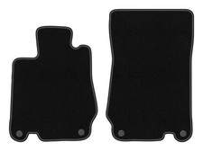 Veloursmatten vorne f&uuml;r Mercedes SL R230 2001-2011 Roadster 2tlg Schwarz BASIC