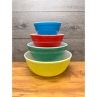 Pyrex Primary Colors Nesting Mixing Bowls # 401 402 403 404 ~Gently used ~ 4 pc