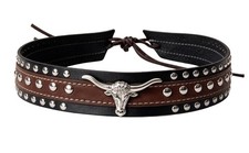 Western Leather Cowboy Hat Bands for Men Women - Cowgirl Hat Belt