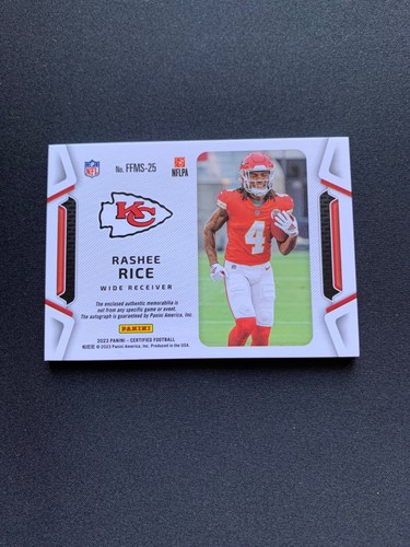 2023 Panini Certified Rashee Rice Freshman Fabric RC Patch Auto Pink /299 RPA - Picture 2 of 2
