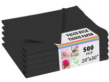 Black Tissue Paper 500 Sheets for Gift Wrapping 20 X 30 Inch Packaging Wrappi...