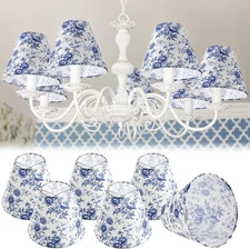 6 Pcs Chandelier Shades Small Chinoiserie Lamp Shade French Toile Countryside