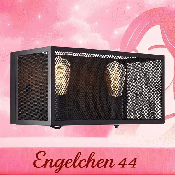 Wandlampe Wandleuchte Brilliant Leuchte Lampe Gitter 2X E27 40W Metall Schwarz-image