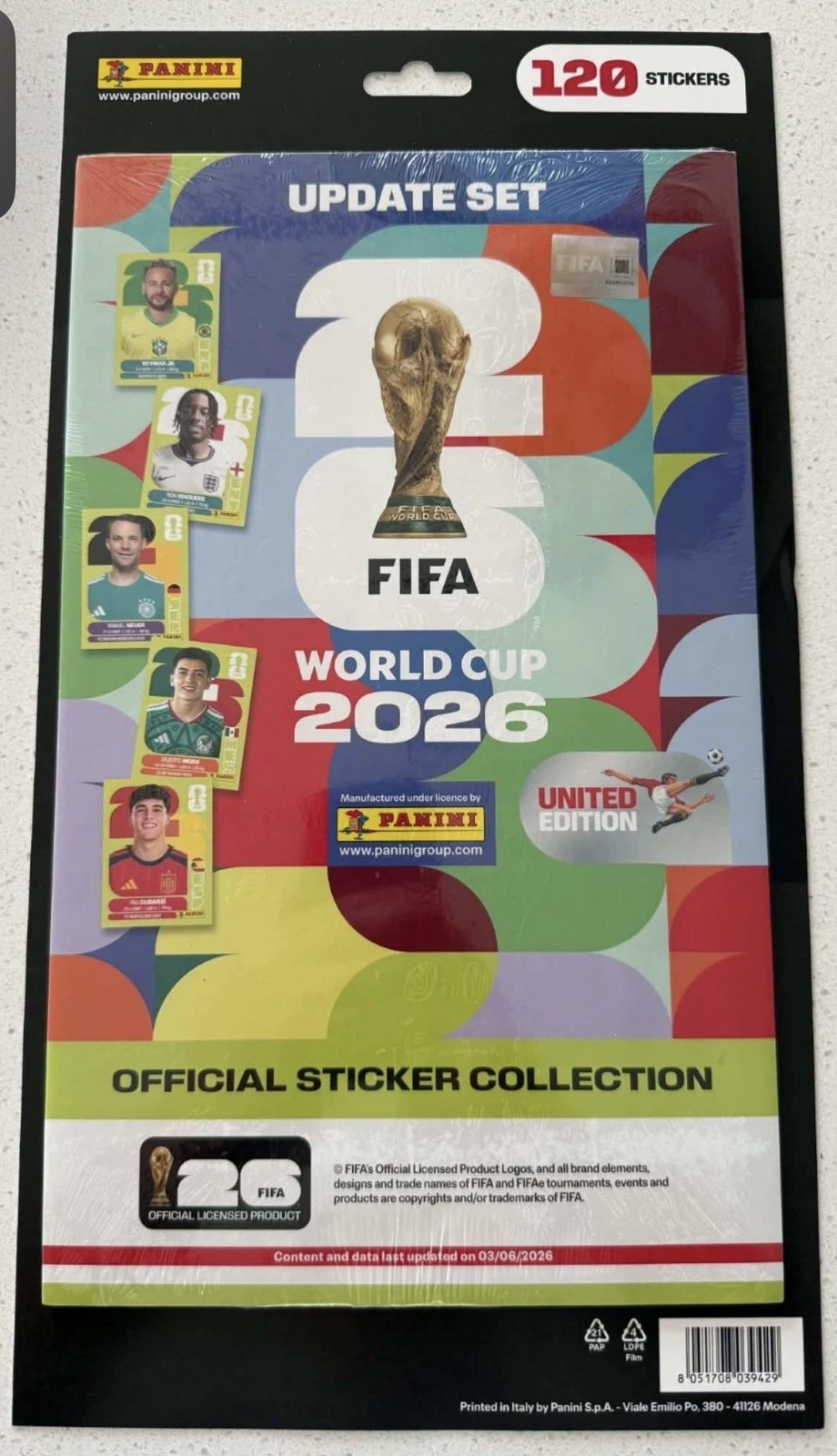 2026 Panini FIFA World Cup SWISS UNIT EDITION Complete Update Set 120 Stickers