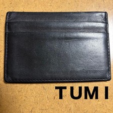 Tumi Black Card Case 4 Pockets With Transparent Pocket  Limited Edition Modern T