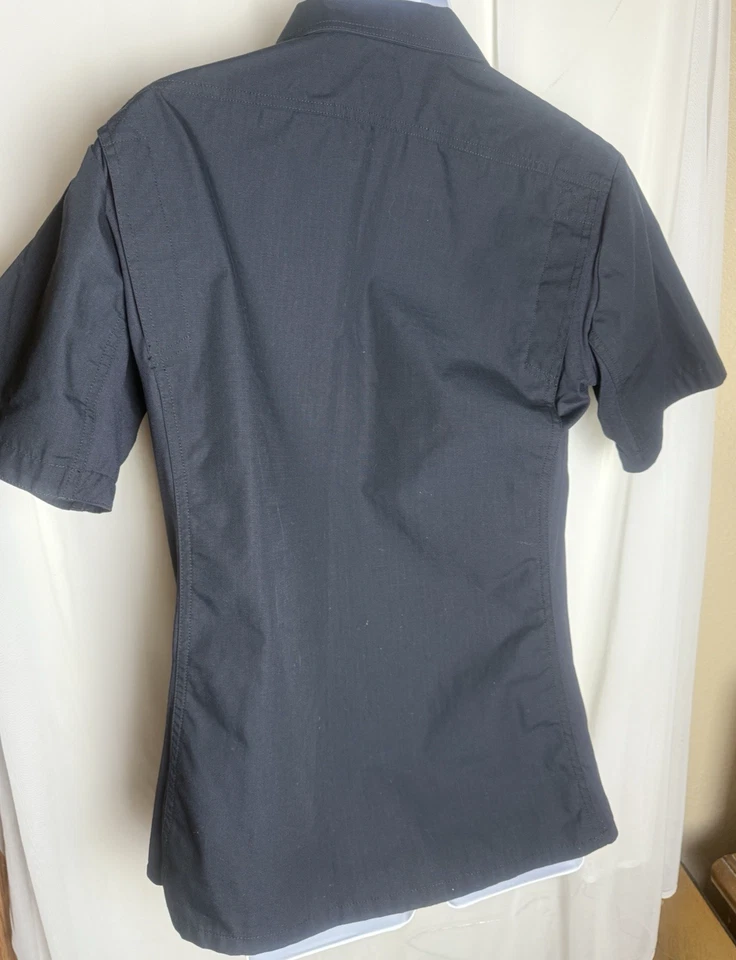 LARGE REG  BLAUER WOMENS TENX SHORT SLEEVE BDU ZIPPER SHIRT 8741W DARK NAVY - Image 4 of 4