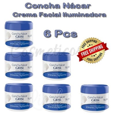 Grisi Concha Nacar Lightening Cream. Brightens & Moisturizes. 3.8 oz. Pack of 6