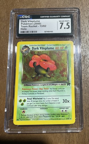 Dark Vileplume (Unlimited) graded CGC 7.5 for sale on eBay