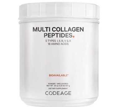 Codeage Multi Collagen Peptides Grass-Fed Non-GMO Keto Unflavored Powder 20oz