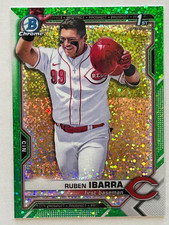 2021 Bowman Draft - Chrome Green Sparkle Ruben Ibarra #BDC-189  65/99 (RC)