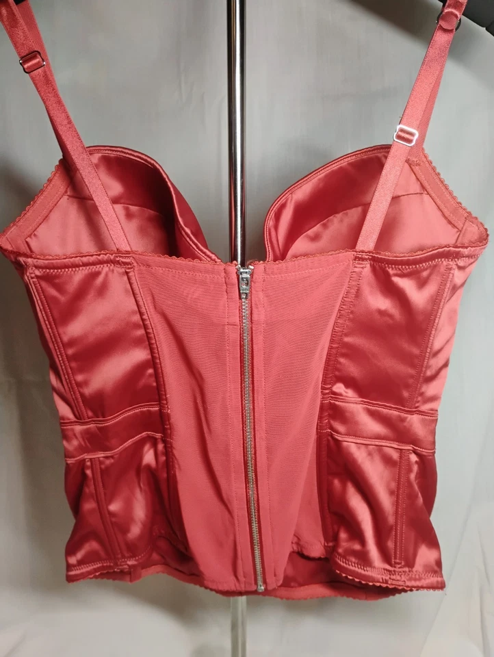 ✨ Corsé Bustier vintage VS de satén de palisandro - Vacaciones 2005 - 34D - Coqueta... Foto 2 de 4