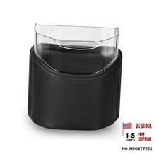 Black Car Trash Can with Removable Leakproof Liner Clip-On Trash Bin for Seat