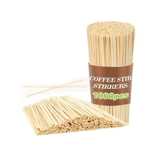 Natural Light Brown Disposable Bamboo Drink Stir Sticks Coffee Stirrers Hot Cold