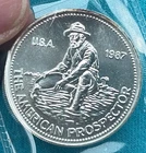 Engelhard 1984 "The American Prospector" 1 Troy Oz .999 Fine Silver Coin