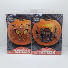 Lot of Glow in the Dark Pumpkin Tattoos 56 Ct Total