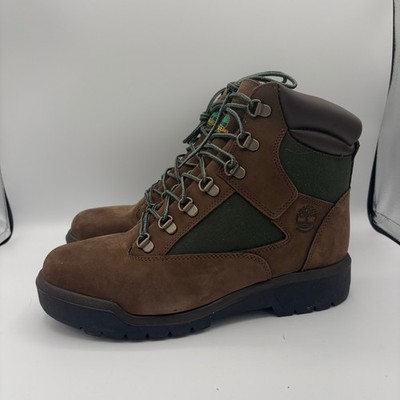 Timberland 6-Inch Waterproof Field Boots Men's Size 8 Beef Broccoli Hiking