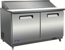 61" 2-Door Sandwich and Salad Prep Table, 16 Pans, Stainless Valpro VP60S-HC