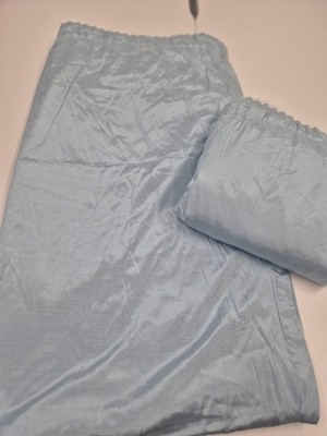 Moderne Kunstseide gebraucht Gardinen 86x76 in einem hellblauen Ton