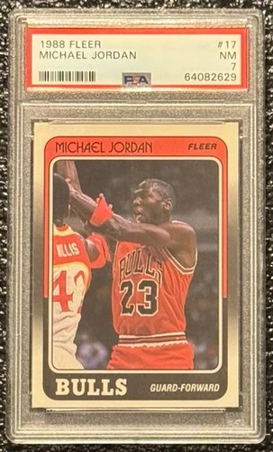 1988-89 Fleer Michael Jordan #17 PSA 7 NM Chicago Bulls HOF 3rd Year