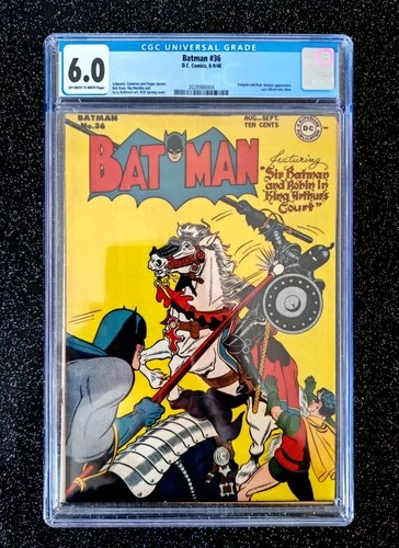 Pre-Code Golden Age DC Comics Batman #36 CGC 6.0 STUNNING 1946