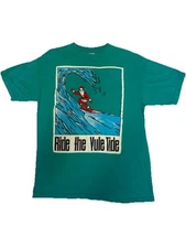 VTG 80’s Sun Sportswear T-shirt  Single Stitch Surfing Santa Ride The Yule Tide