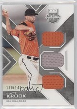 2016 Panini Elite Extra Edition Triple Materials Silver 130/149 Matt Krook w3h