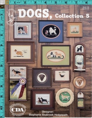 ''Dogs, Collection 5''  1989 A Pegasus Publication Cross Stitch Chart Book 129